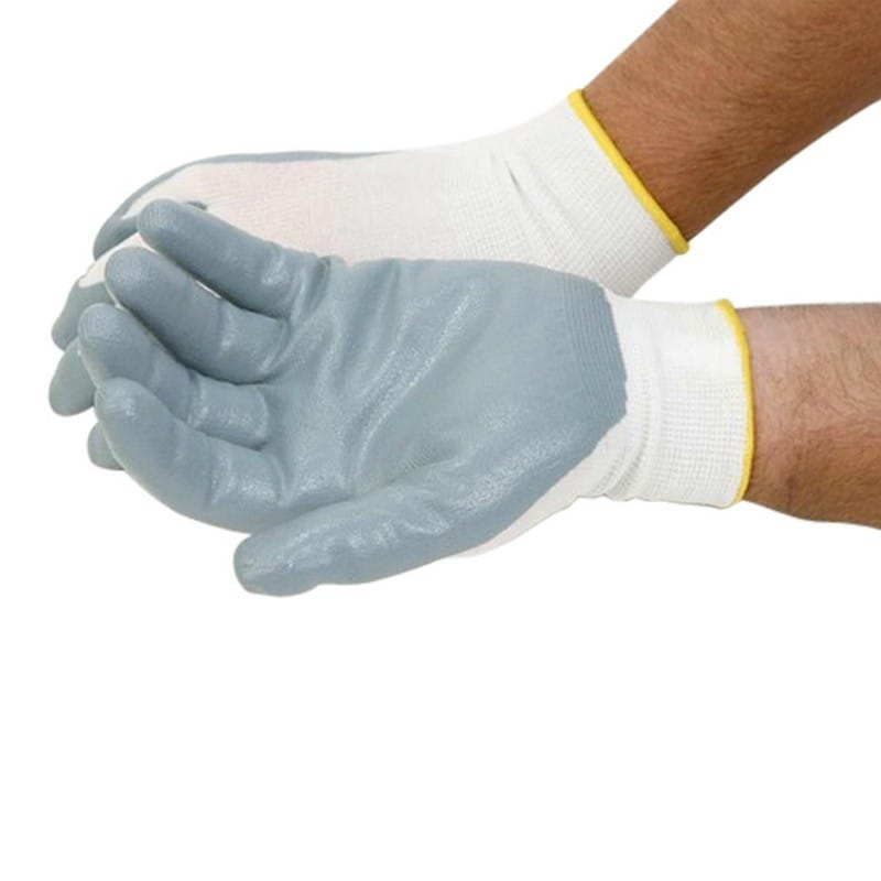 Extra Small, Nylon Glove, Dipped In Gray Nitrle Foam (6 Dozen Per Case) - Image 3