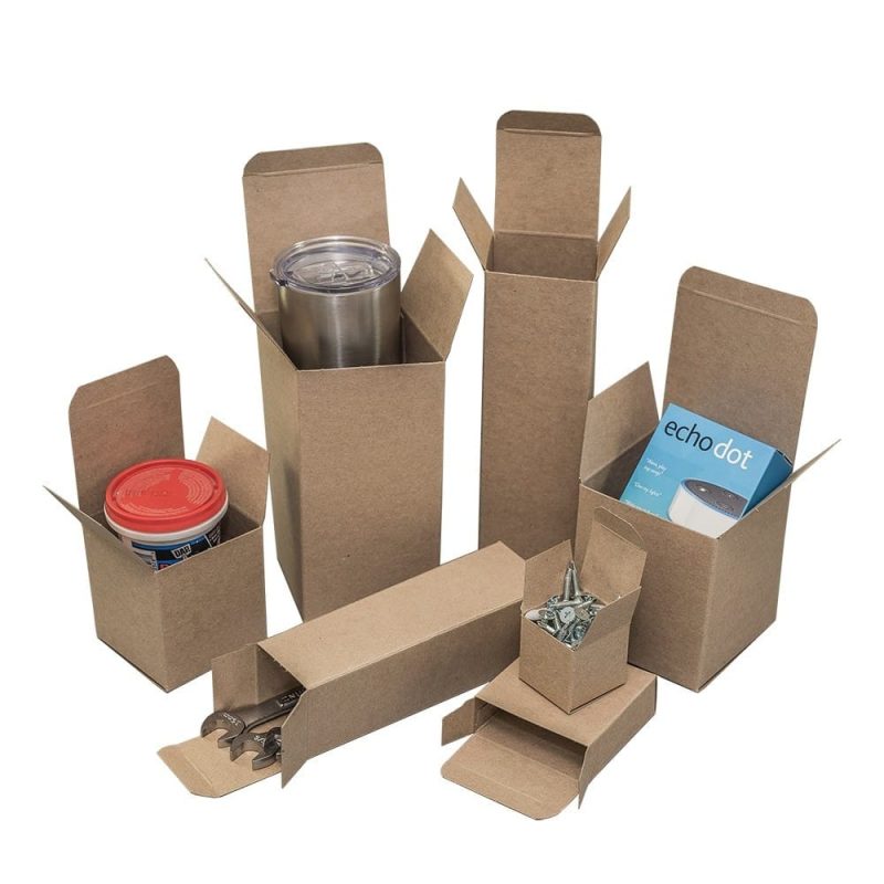 .036 Kraft Reverse Tuck Cartons, 2.5 x 2.5 x 4 (Carton of 500)
