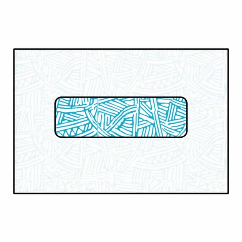 #Style B Professional Statement Poly Window Envelopes, 4-1/2" x 6-1/2", 24# White, Blue Wesco Inside Tint (Box of 500)