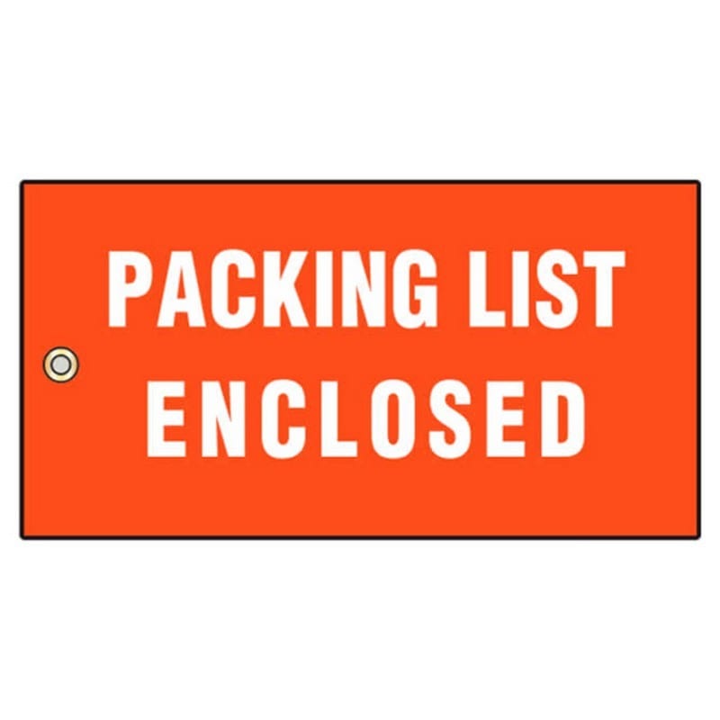 Packing List Envelopes
