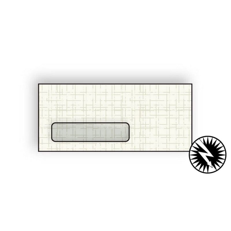 #10 Cellophane Window Envelopes, 4-1/8" x 9-1/2", 24#, Recycled, Natural, Acid Free, Linen Finish (Box of 500)