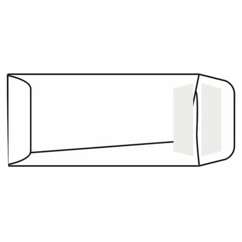#DV-34 Open End Bank Deposit Envelopes, 3-3/4" x 7", 24# White, Drive-In Teller w/ Pres-Stik, Double Pocket (Box of 500) - Image 2