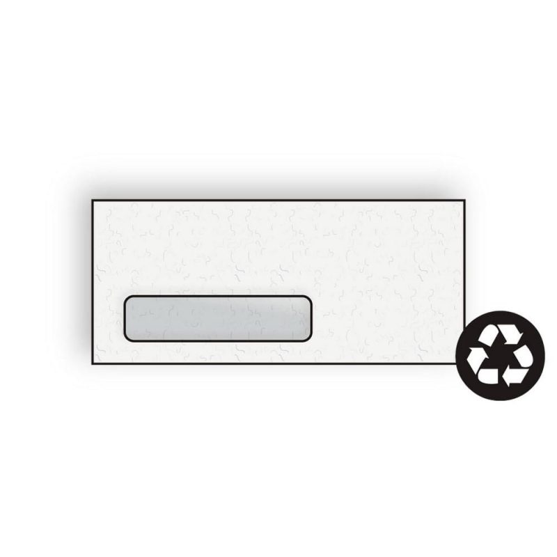#10 Digi-Clear Window Envelopes, 4-1/8" x 9-1/2", 24#, Whitecliff, Recycled, Fiber-Added, Laser Compatible (Box of 500)