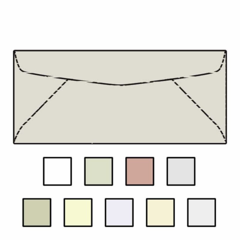 #10 Regular Business Envelopes, 4-1/8" x 9-1/2", 24# Recycled Laid Imaging Finish, Diagonal Seam, No Window (Box of 500)