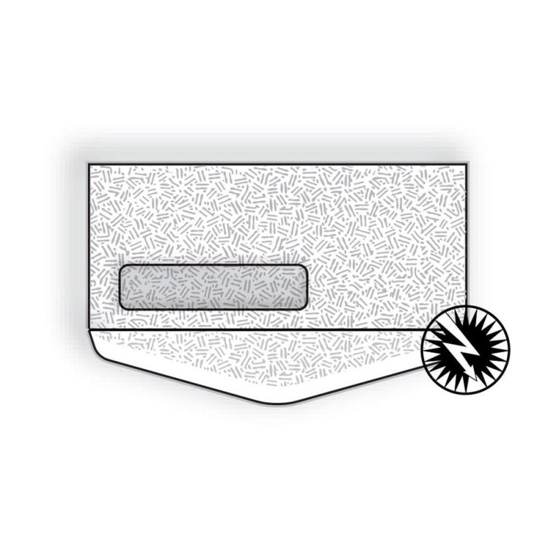 #10 Postage Meter Digi-Clear Window Confetti Tint, 4-1/8" x 9-1/2", White, Diagonal Seams, Laser Compatible (Box of 500)