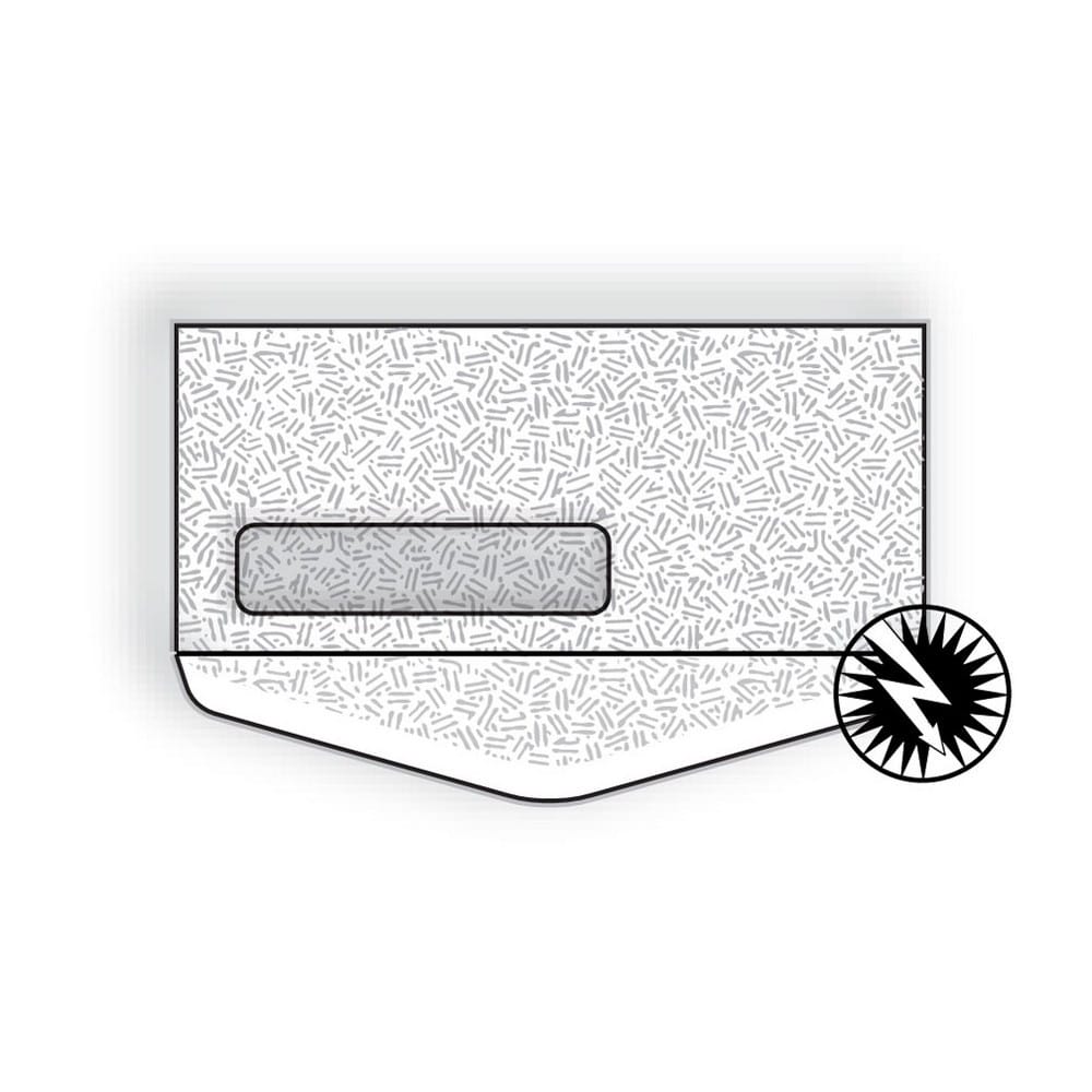 #10 Postage Meter Digi-Clear Window Confetti Tint, 4-1/8" x 9-1/2", White, Diagonal Seams, Laser Compatible (Box of 500)