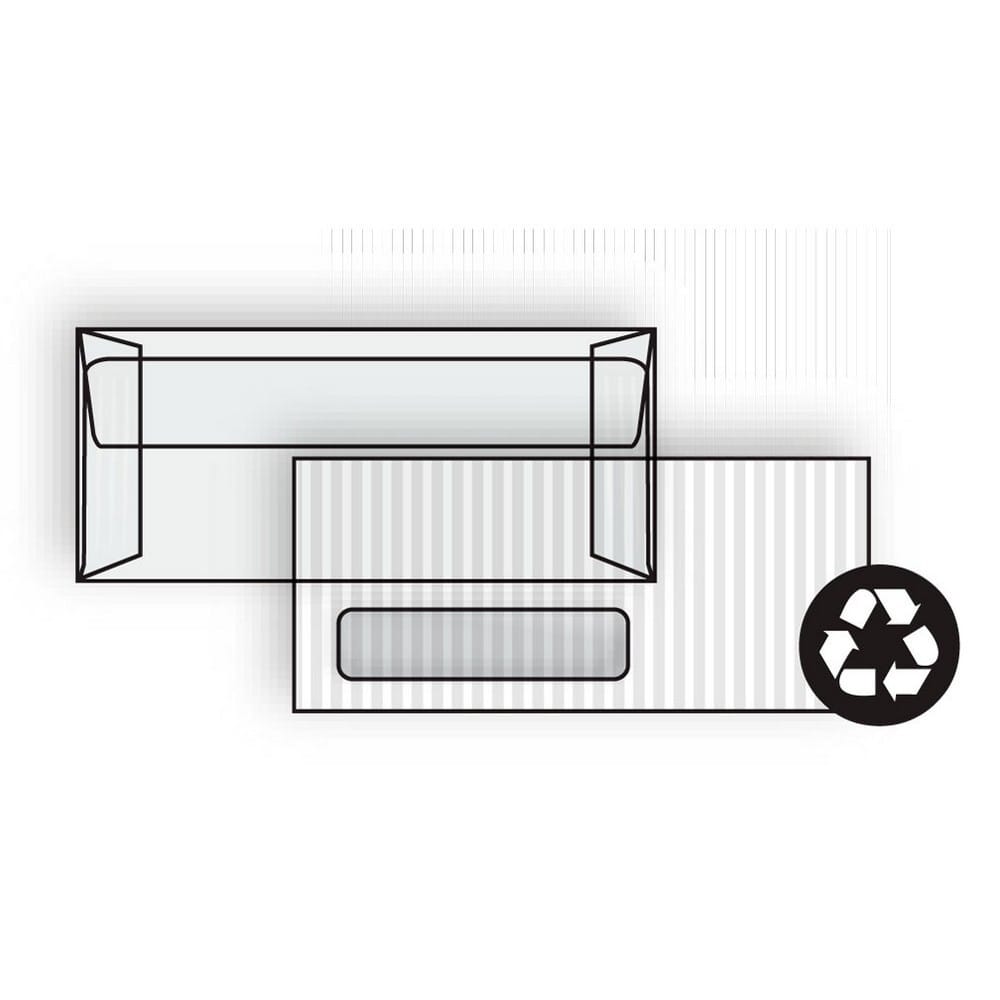 #10 Regular Business Envelopes, 4-1/8" x 9-1/2", 30#, White Translucent, Acid Free, Side Seams (Box of 500)
