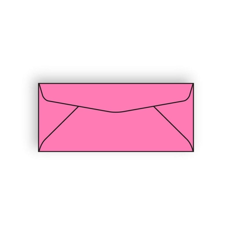 #6-3/4 Regular Envelopes, 3-5/8" x 6-1/2", 24#, Brightly Colored Pink, Acid Free, Diagonal Seam, No Window (Box of 500)